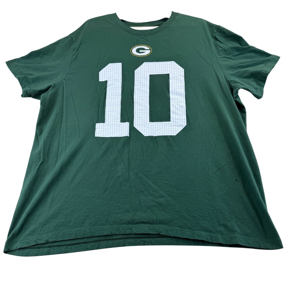 Nike T-Shirt Mens XXL Green Jordan Love Green Bay Packers Football Graphic Tee